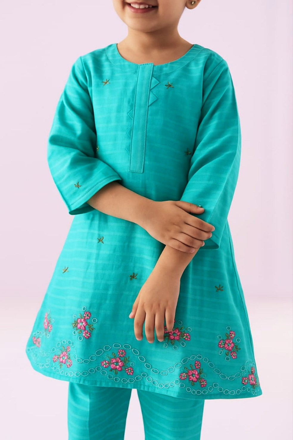 3 Piece Chiken Embroidery Dress.