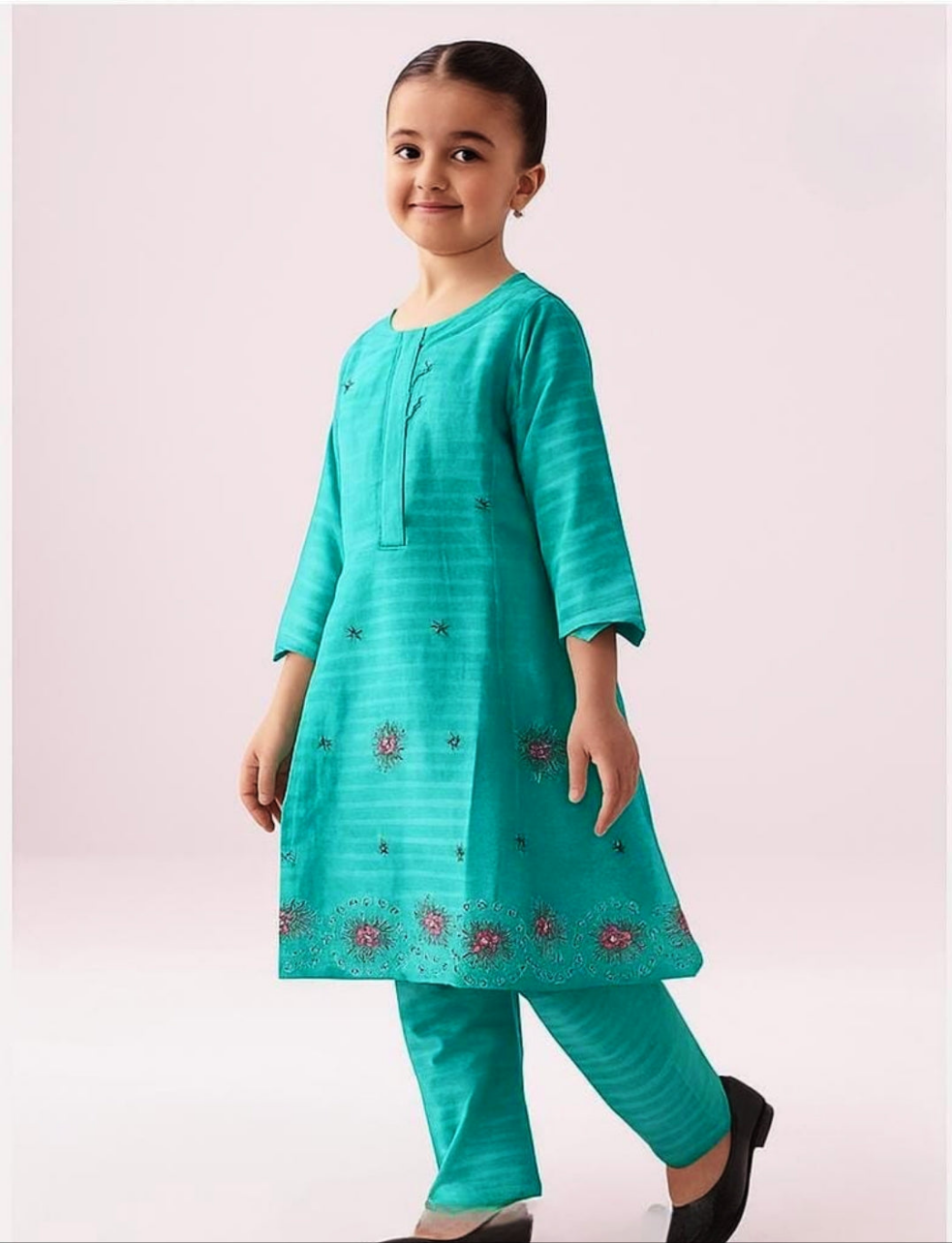 3 Piece Chiken Embroidery Dress.