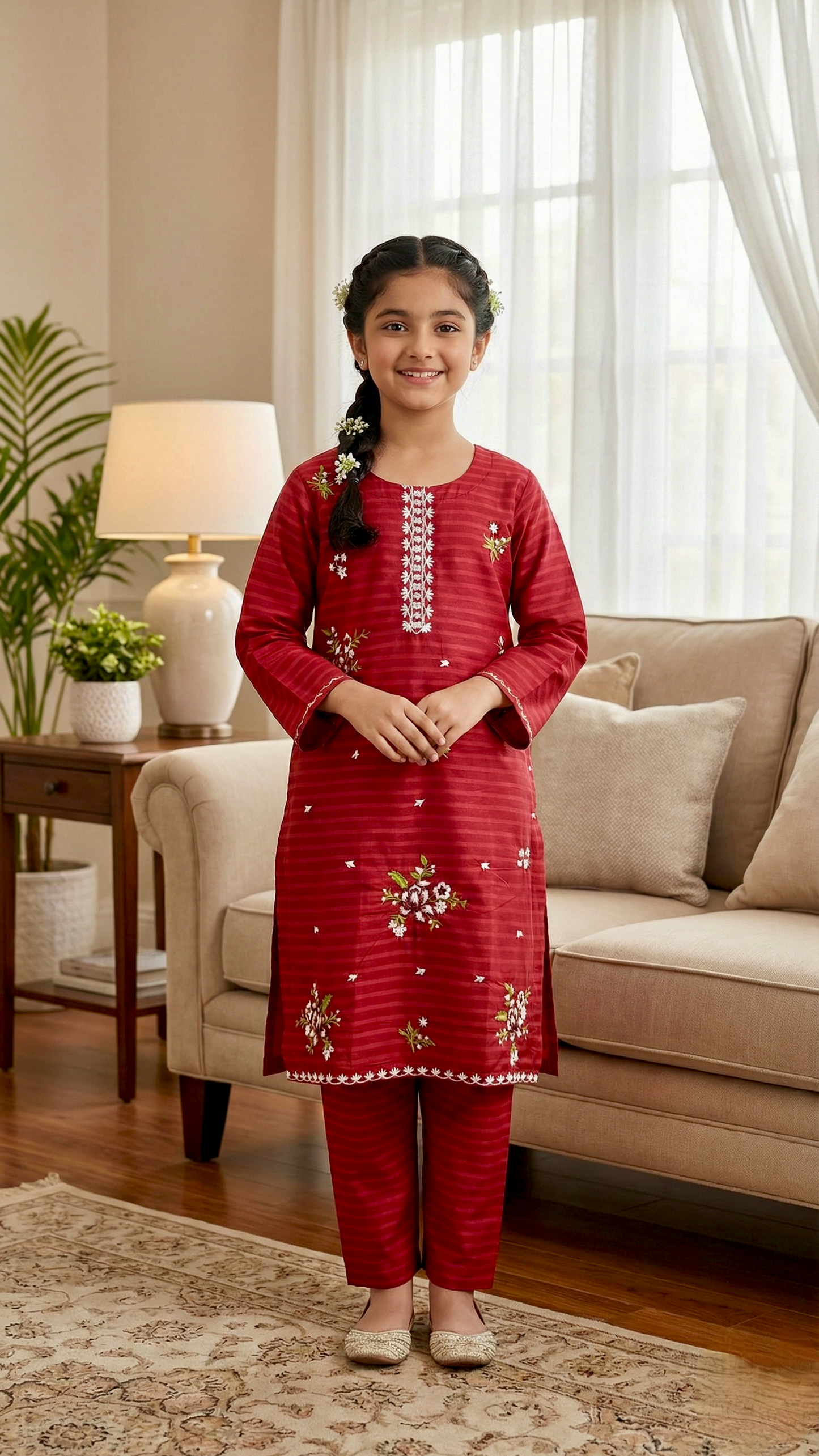 3 Piece Cotton Embroidery Suits.