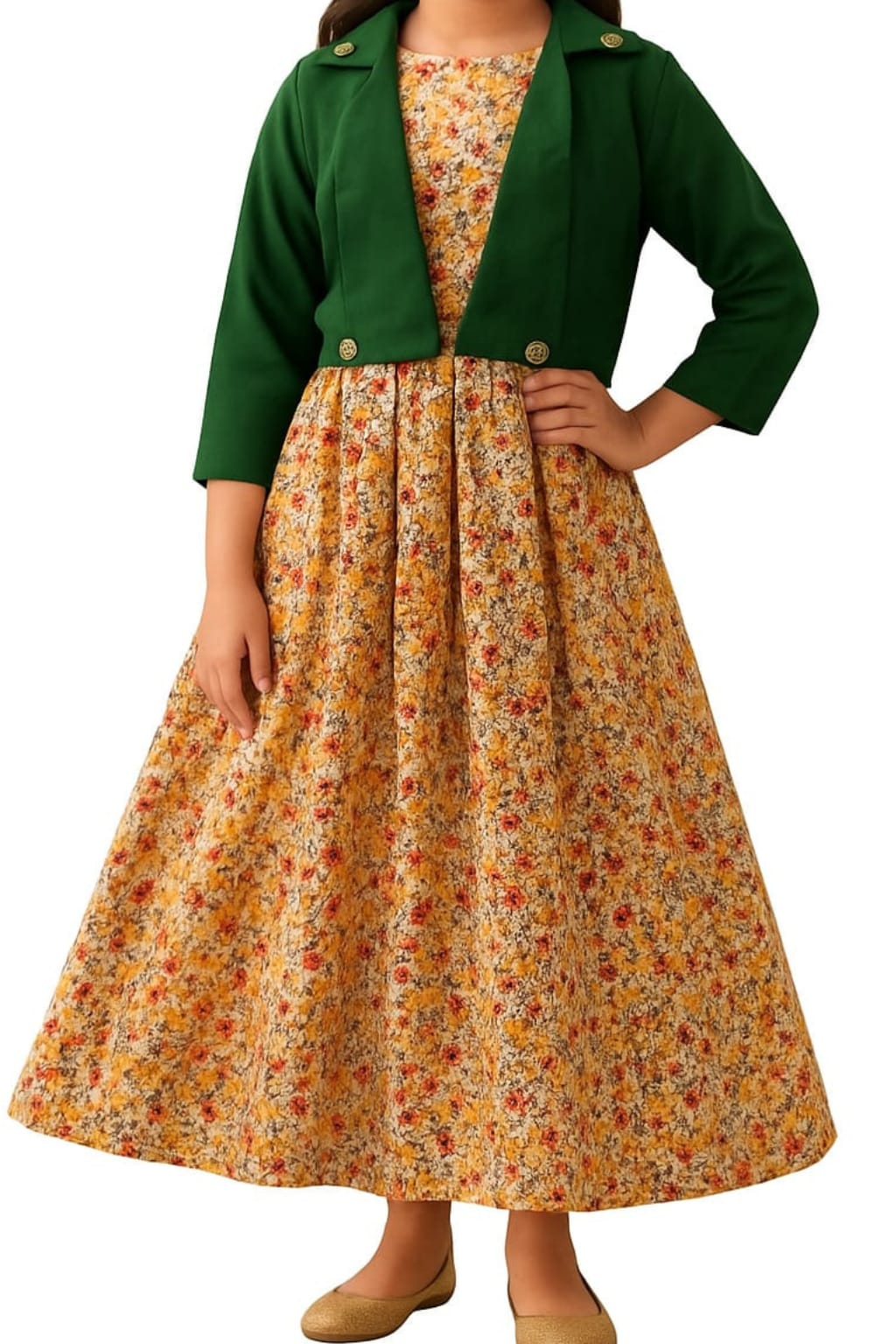 Long Frock Western With Koti.