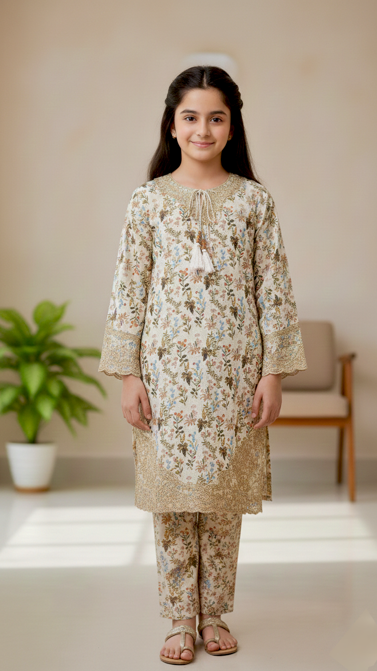 "EID BASICS" Swiss embroidery 2 Piece Suit