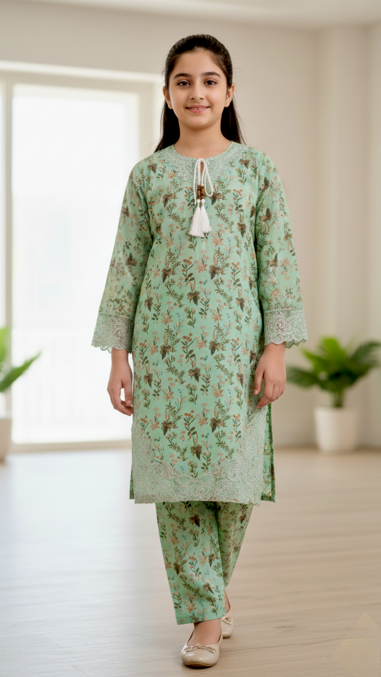 "EID BASICS" Swiss embroidery 2 Piece Suit