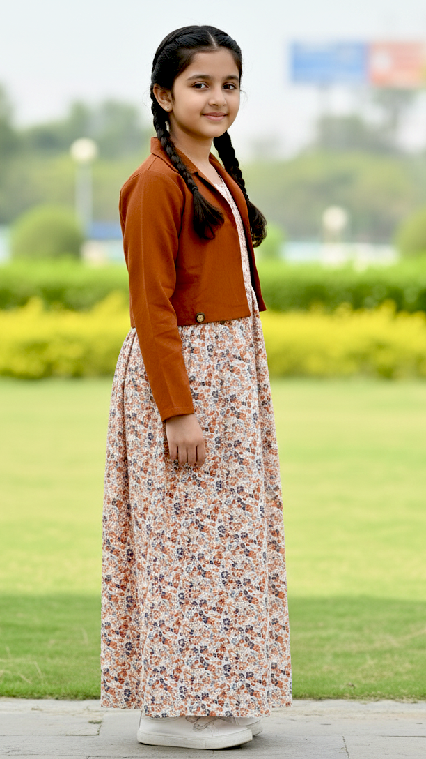 Long Frock Western With Koti.
