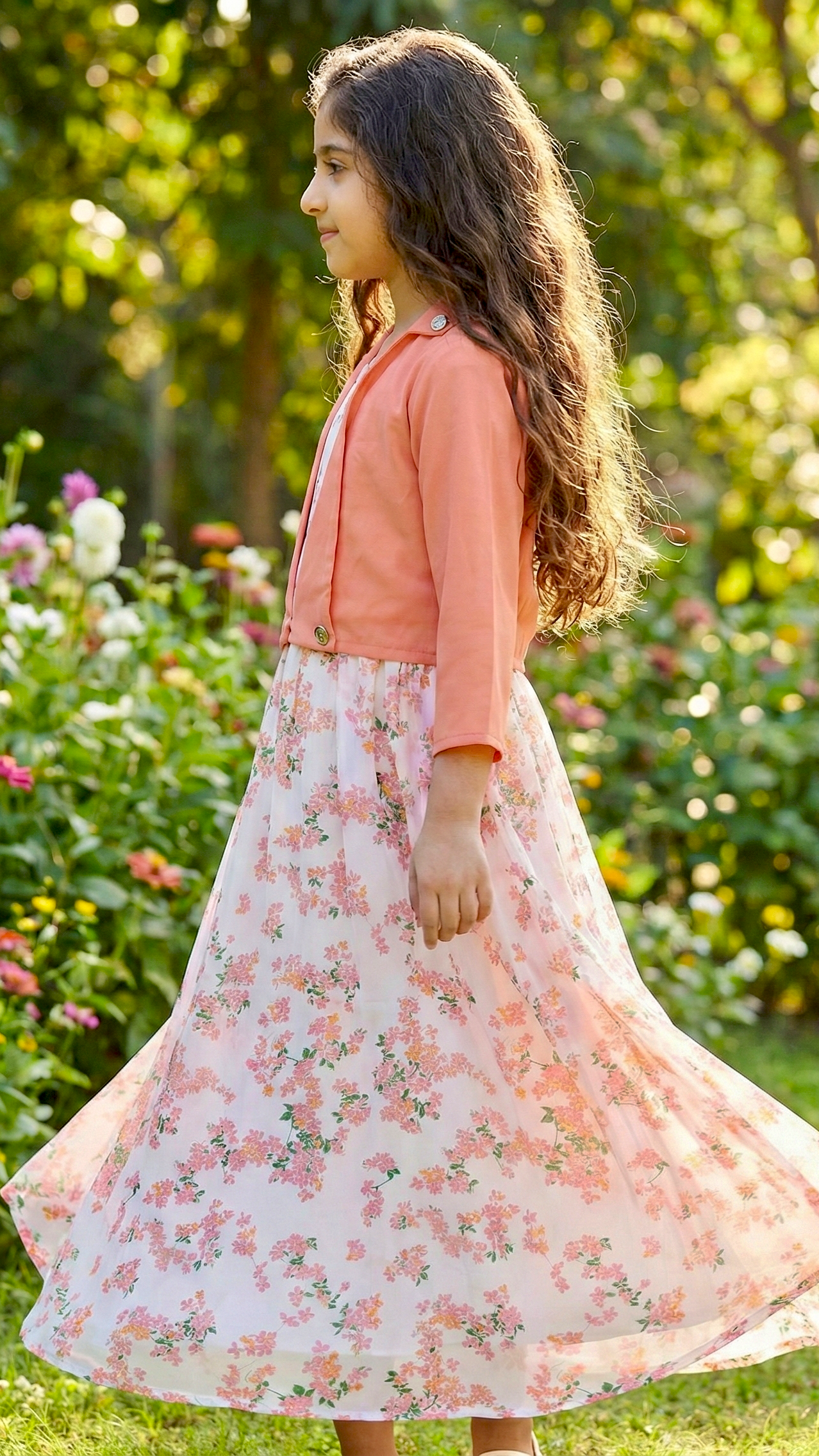 Long Frock Western With Koti.