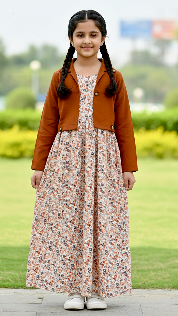 Long Frock Western With Koti.