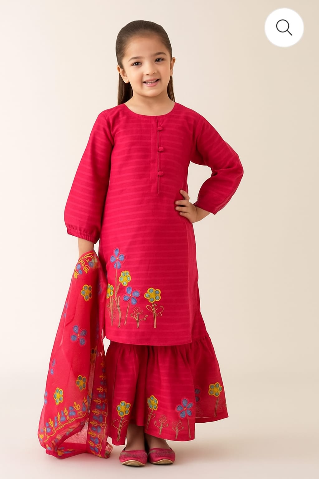 3 Piece Gharara Suit Embroided.