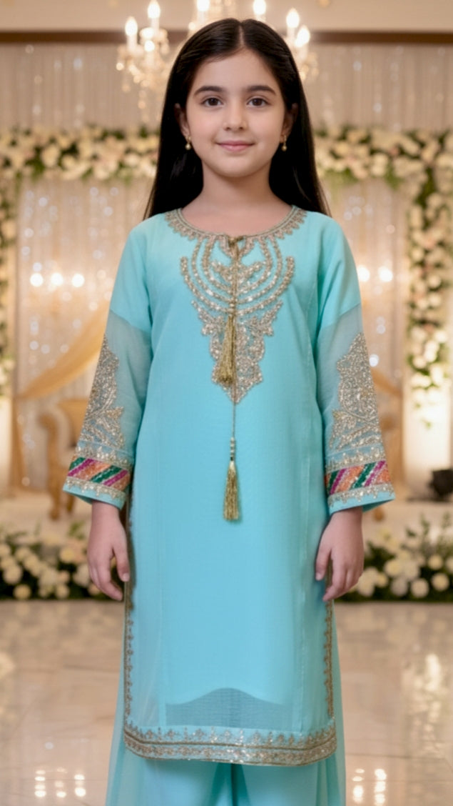 3 Piece Chiffon Festive Wedding Dress.