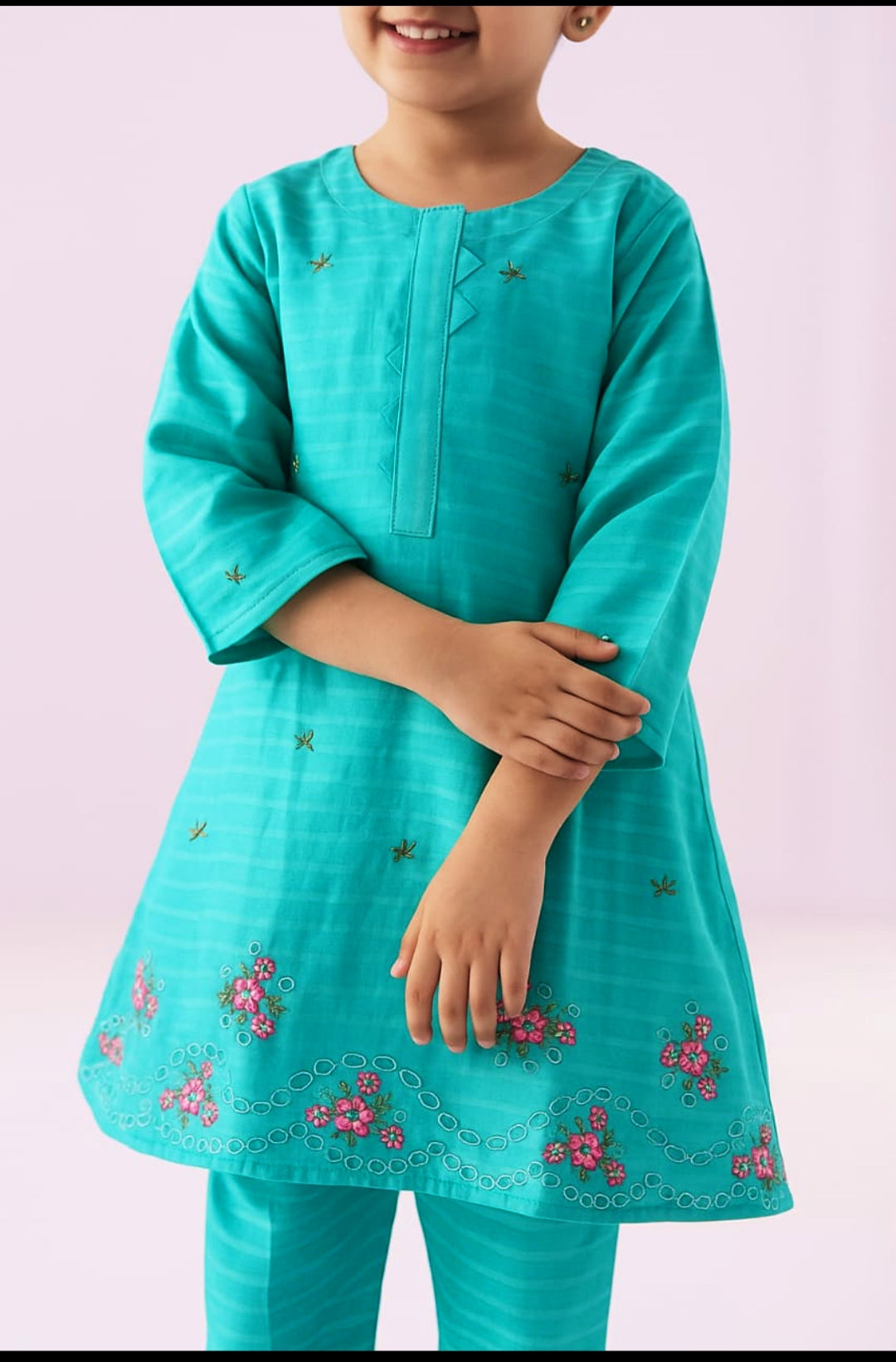3 Piece Chiken Embroidery Dress.
