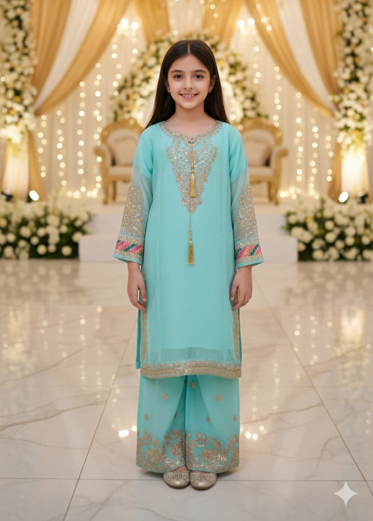 3 Piece Chiffon Festive Wedding Dress.