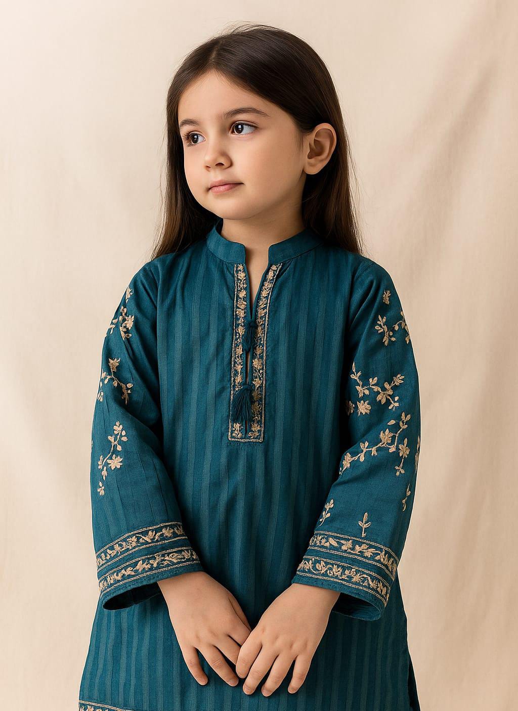 2 Piece Cotton Embroidery Suit.