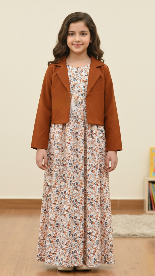 Long Frock Western With Koti.