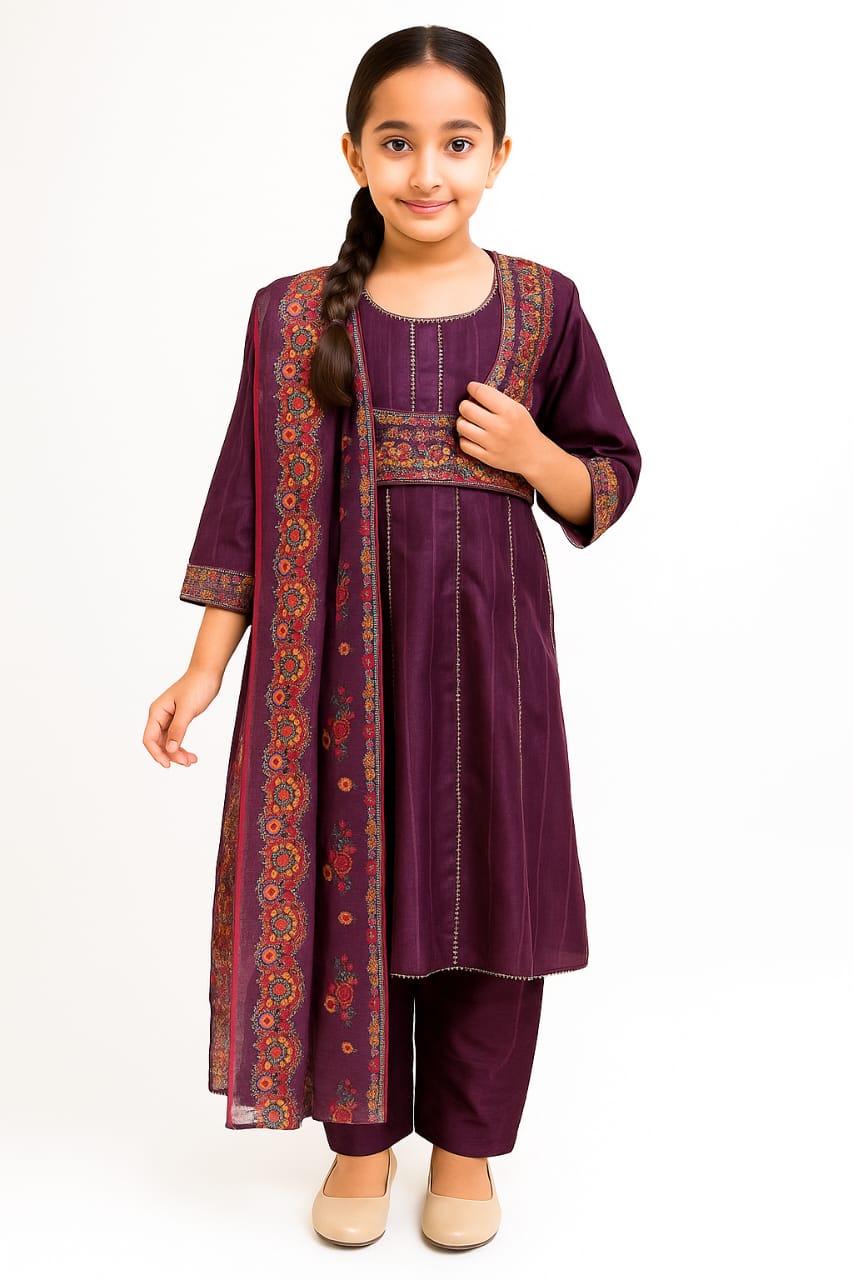3 Piece Embroidery Cotton Lawn Pret Suit