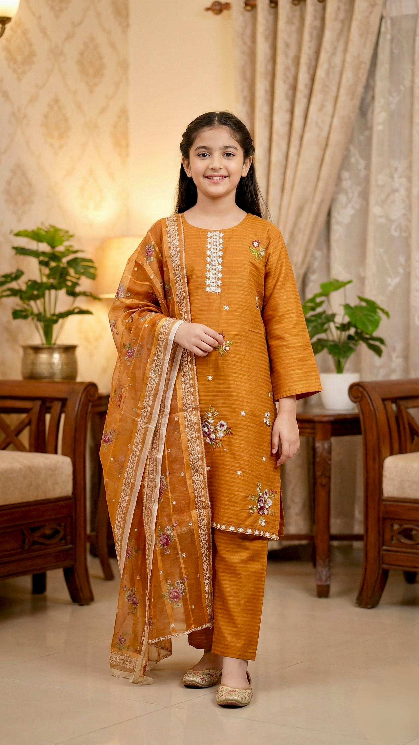 3 Piece Cotton Embroidery Suits.