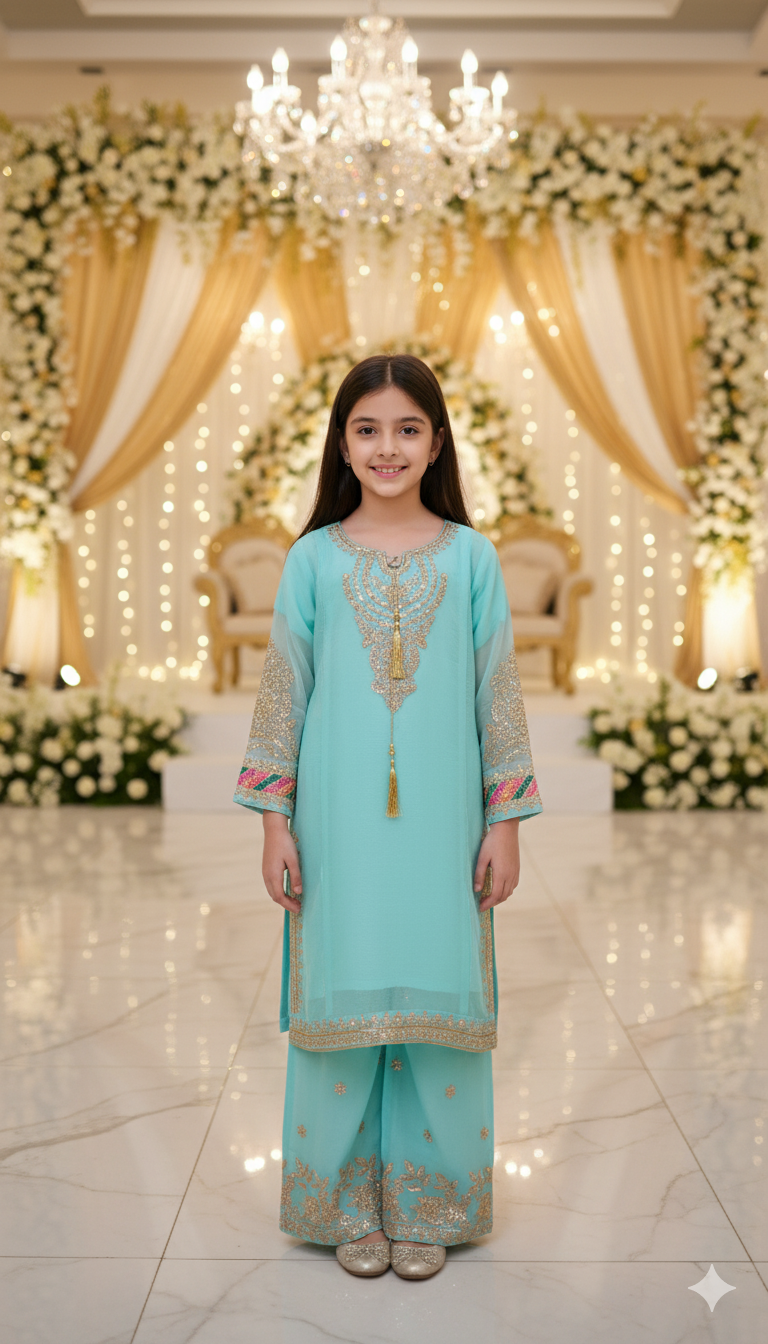 3 Piece Chiffon Festive Wedding Dress.