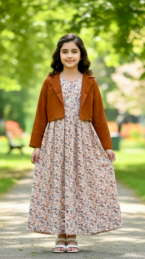 Long Frock Western With Koti.