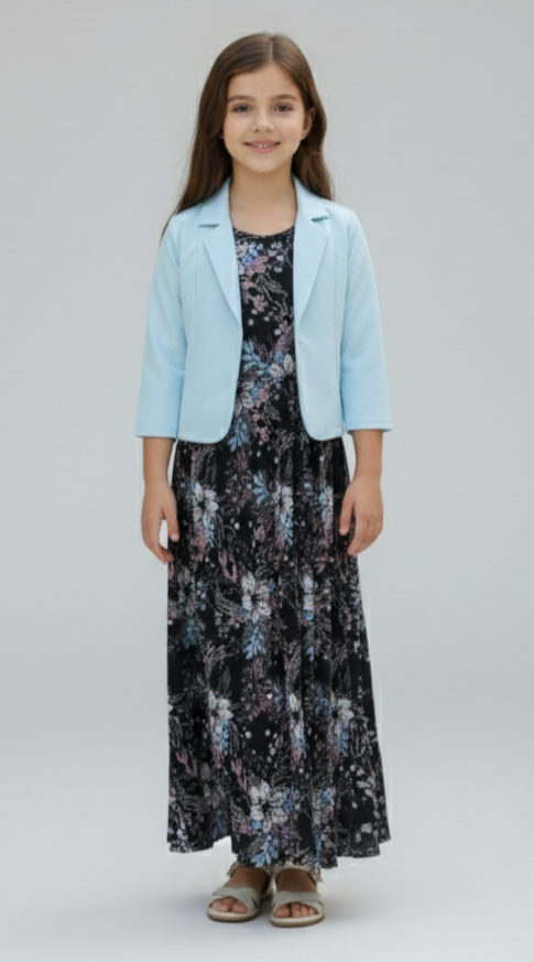 Long Frock Western With Koti.