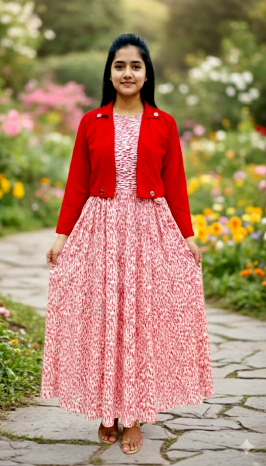 Long Frock Western With Koti.