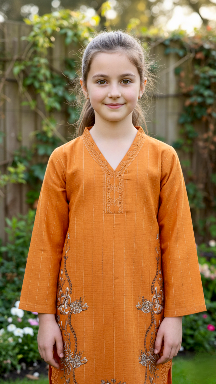 2 Piece khaddar Embroidery Suit Cutwork.