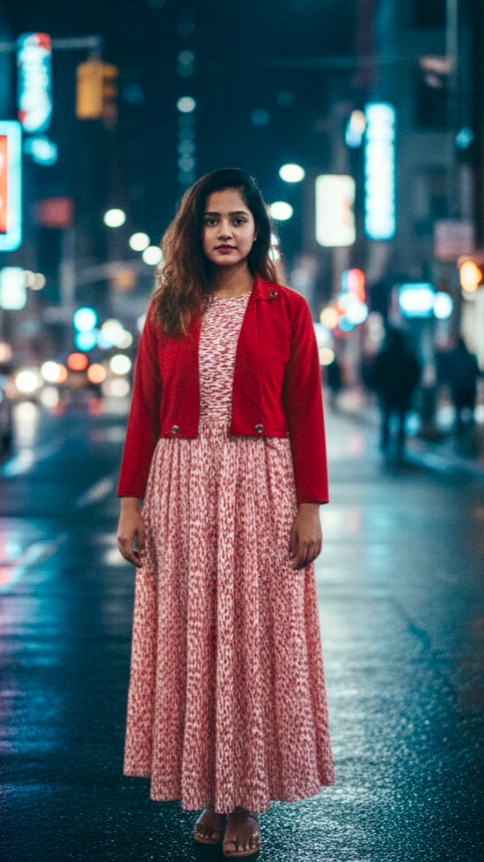 Long Frock Western With Koti.