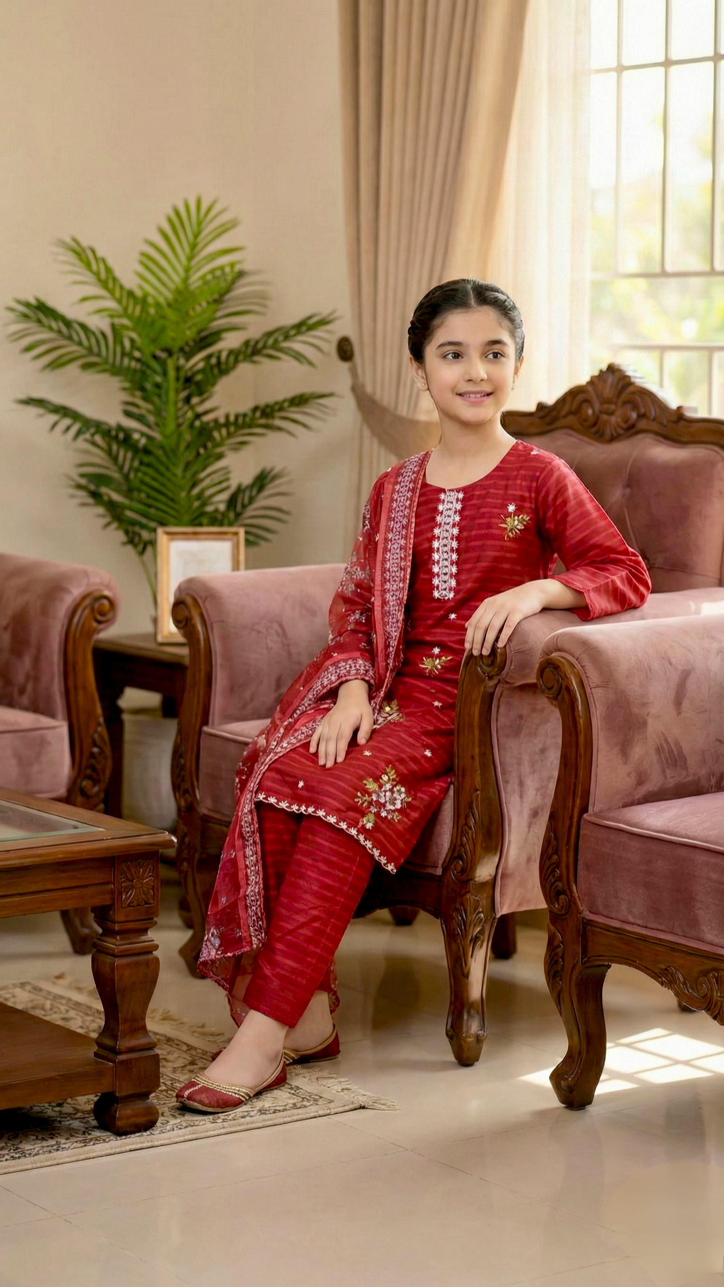 3 Piece Cotton Embroidery Suits.