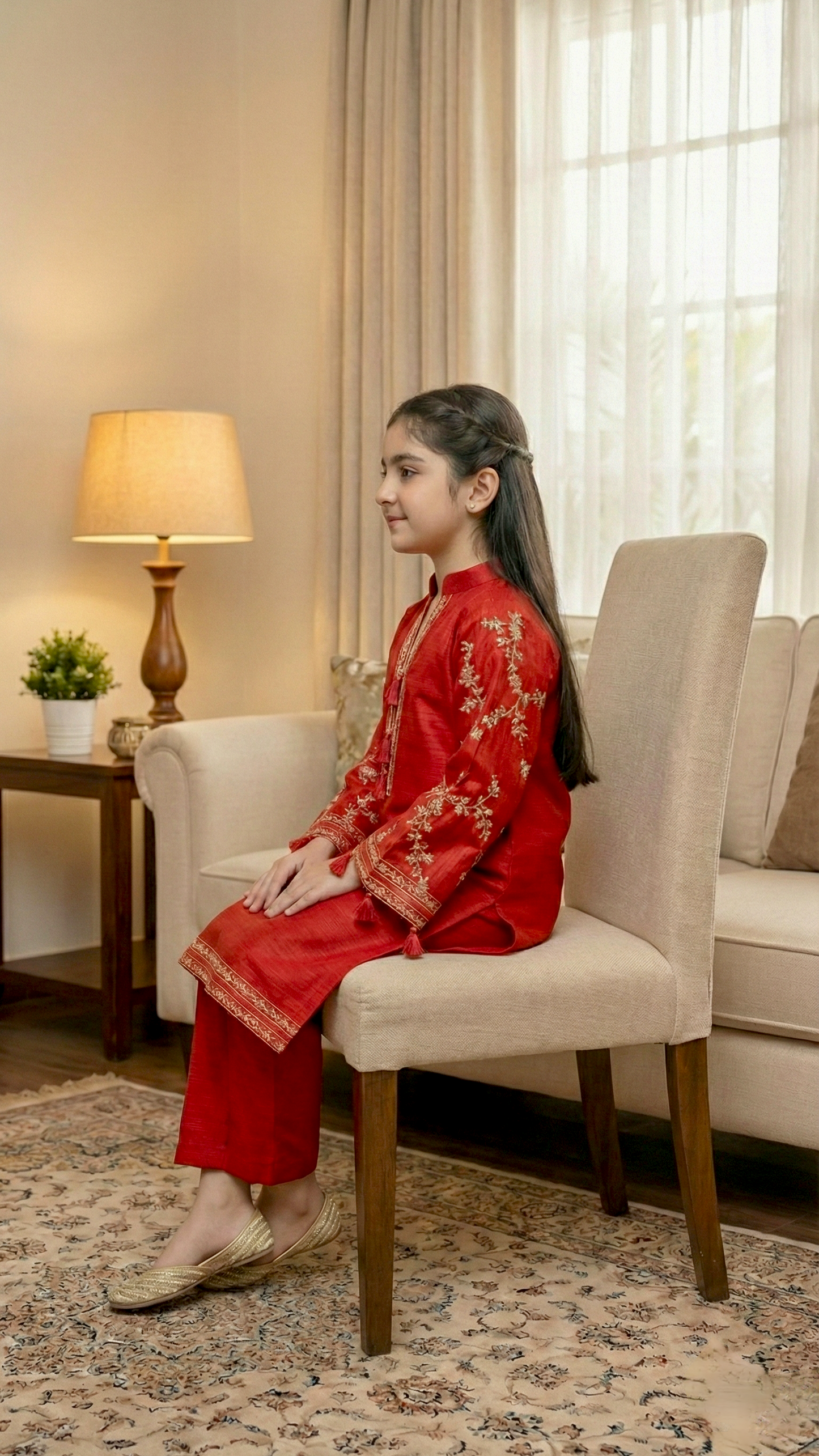 2 Piece Cotton Embroidery Suit.