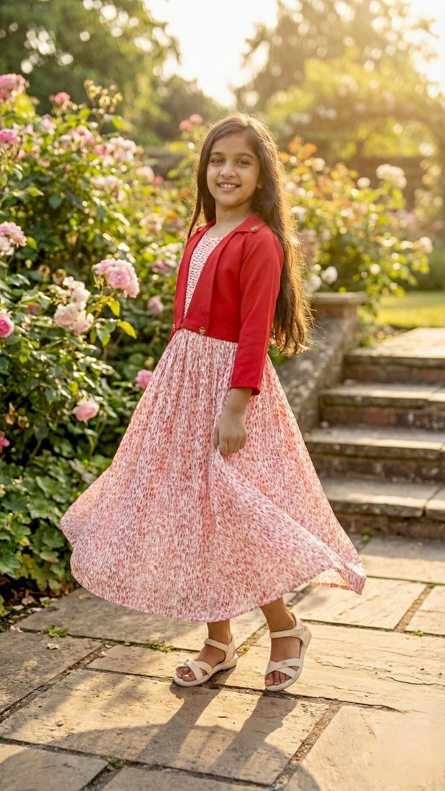 Western Long Frock With Koti