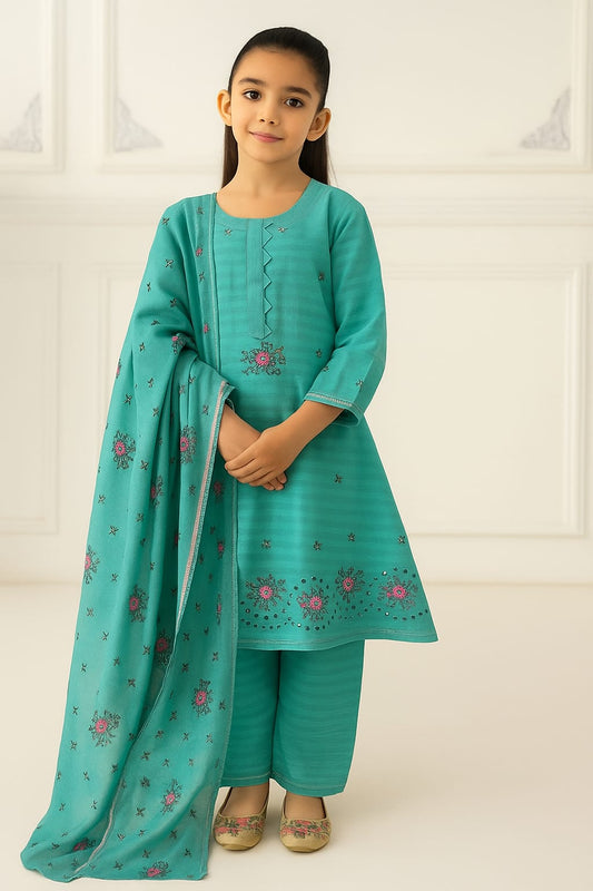 3 Piece Chiken Embroidery Dress.