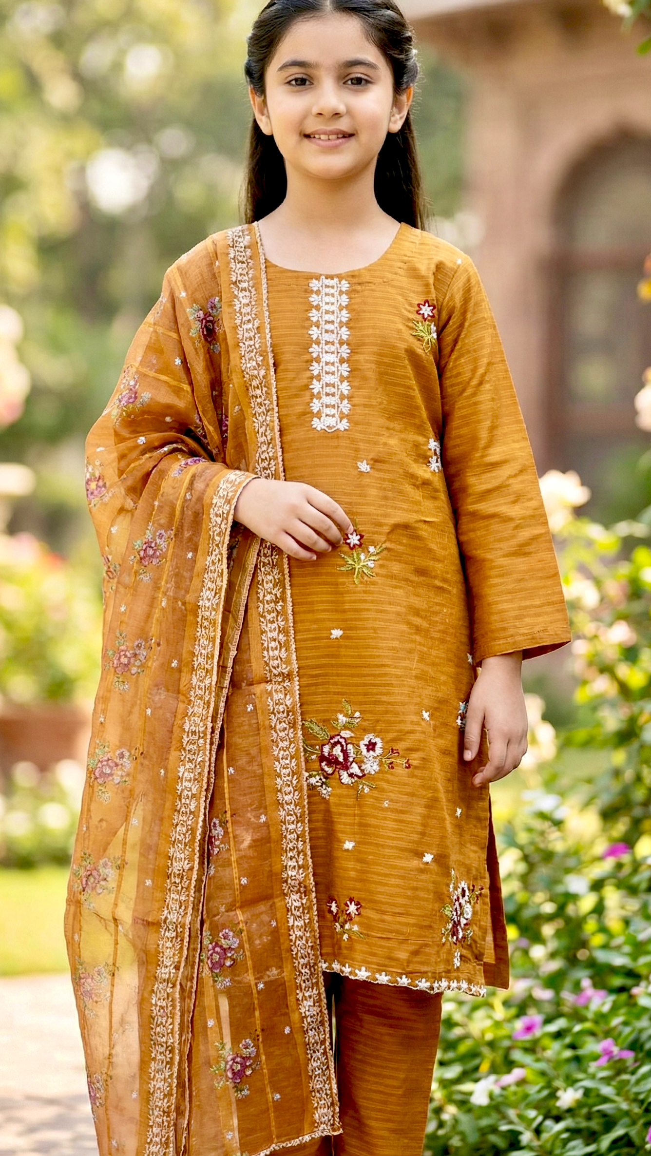 3 Piece Cotton Embroidery Suits.