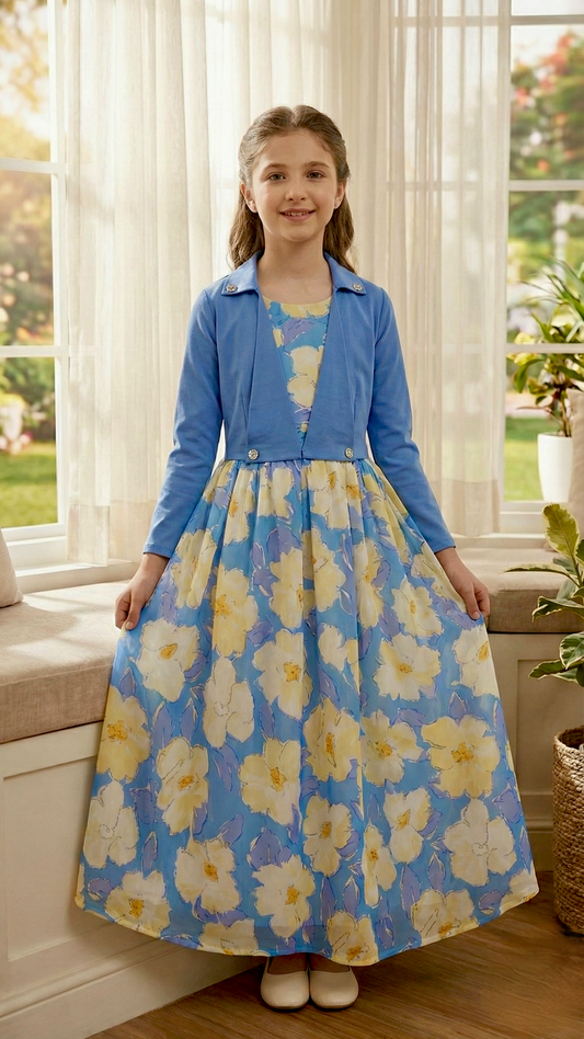 Long Frock Western With Koti.