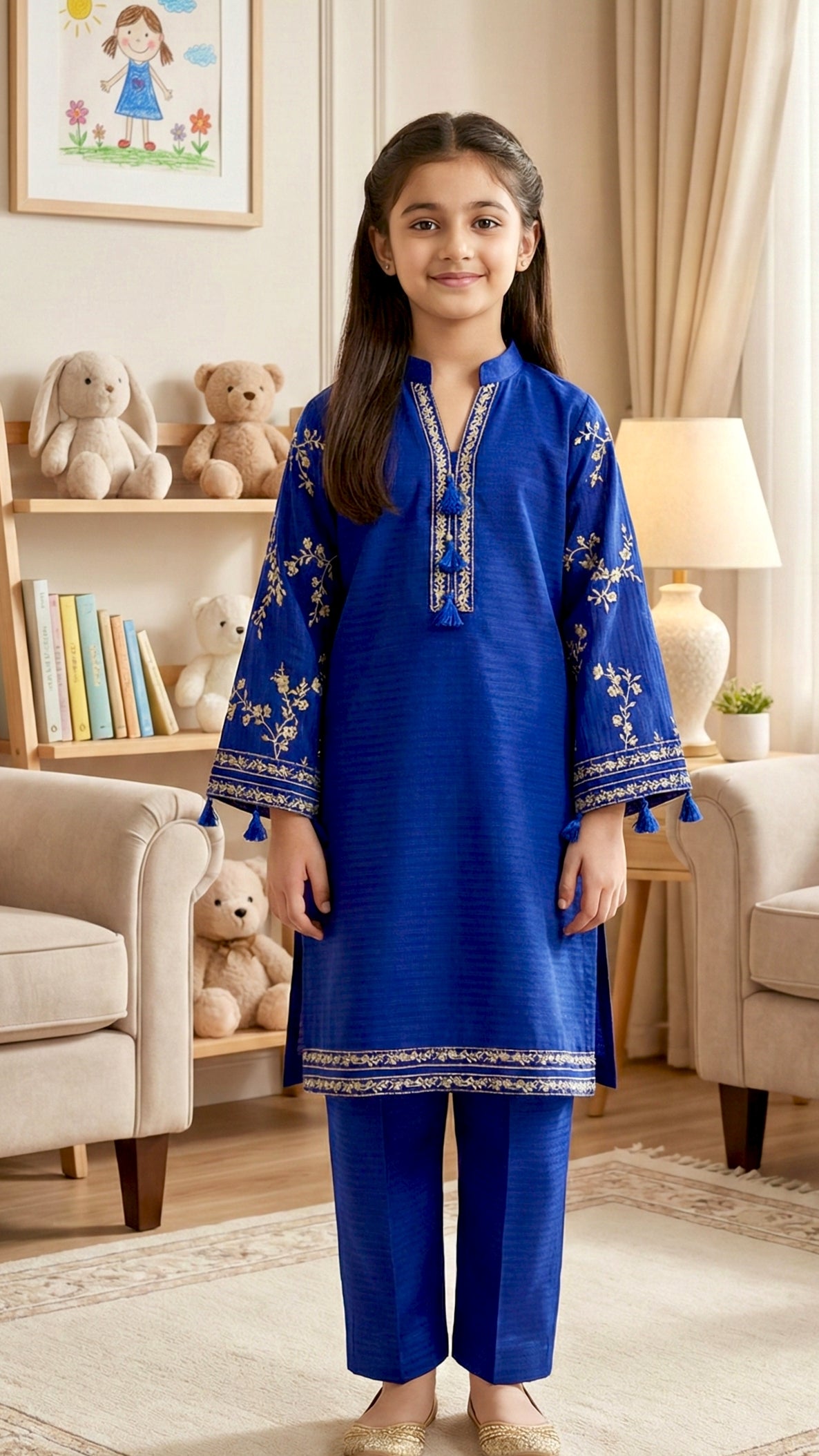 2 Piece Cotton Embroidery Suit.