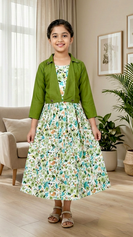 Long Frock Western With Koti Imported Georgette.