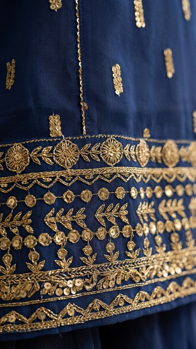 3 Piece Stitched Chiffon Formal Full Embroidery suit.