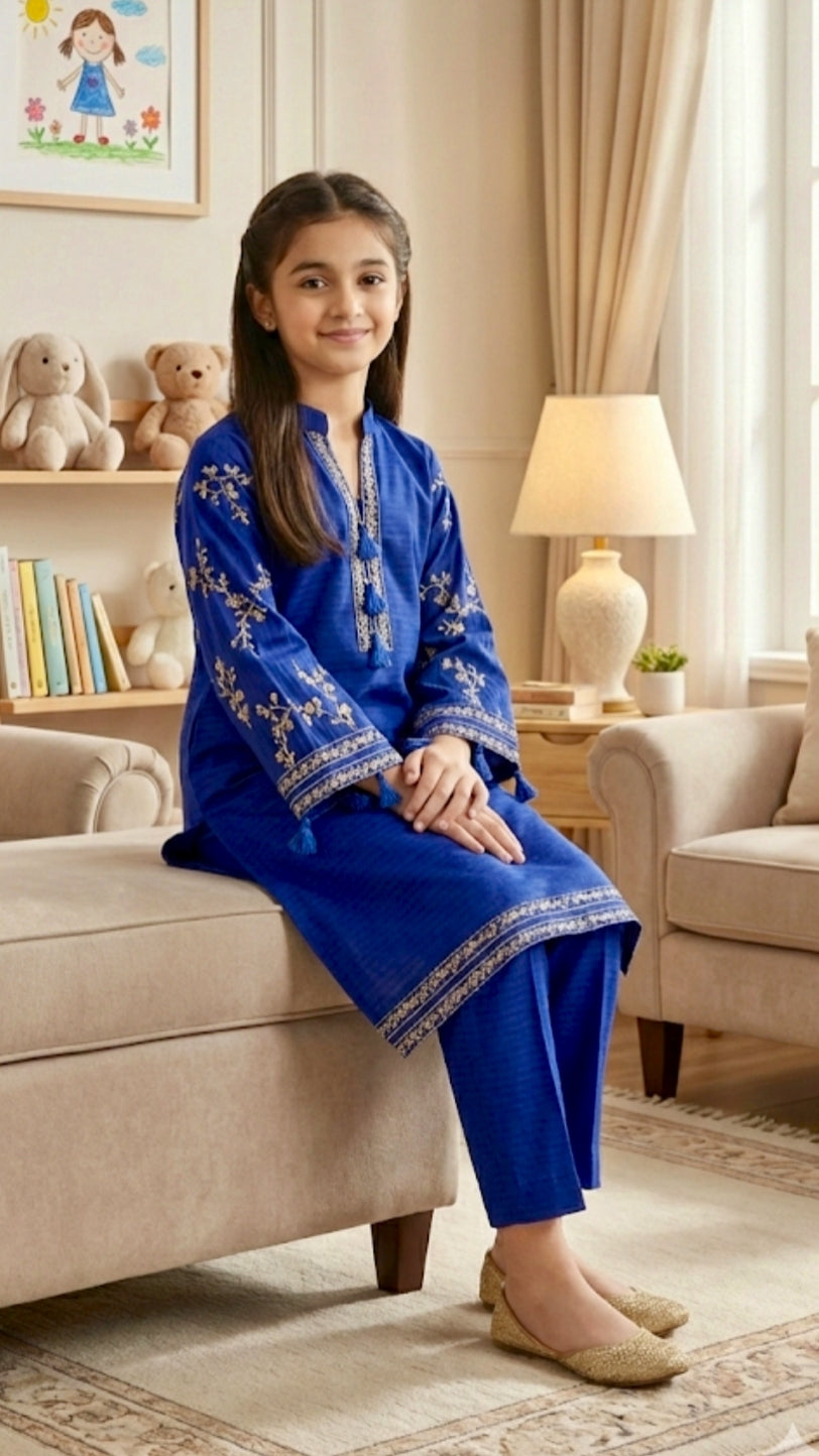 2 Piece Cotton Embroidery Suit.