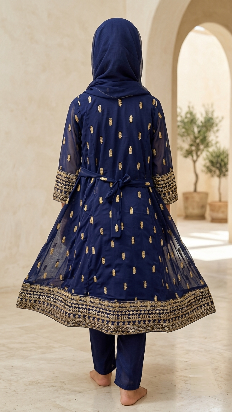 3 Piece Stitched Chiffon Formal Full Embroidery suit.