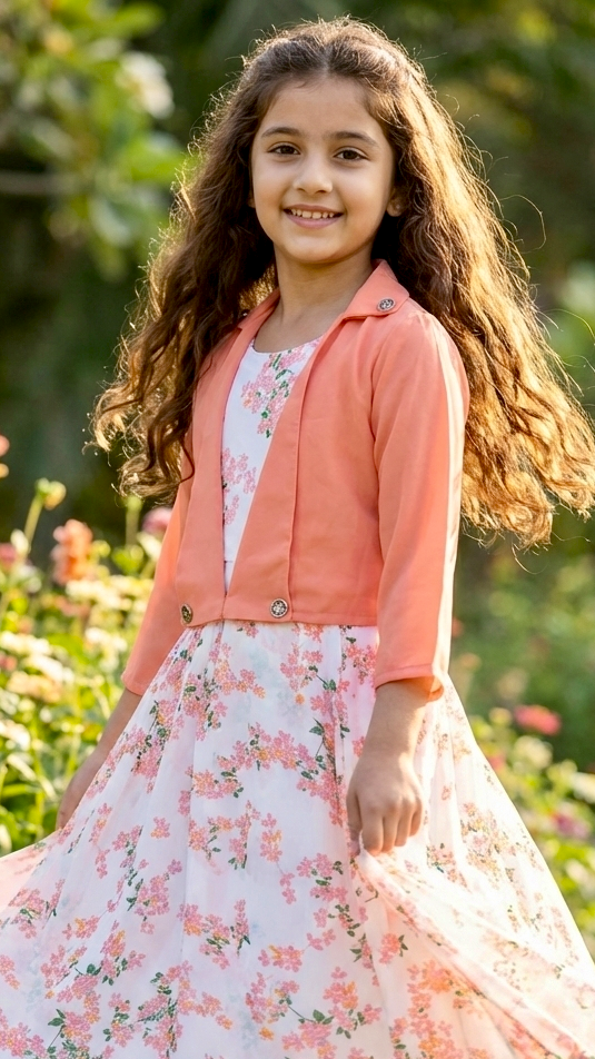 Long Frock Western With Koti.