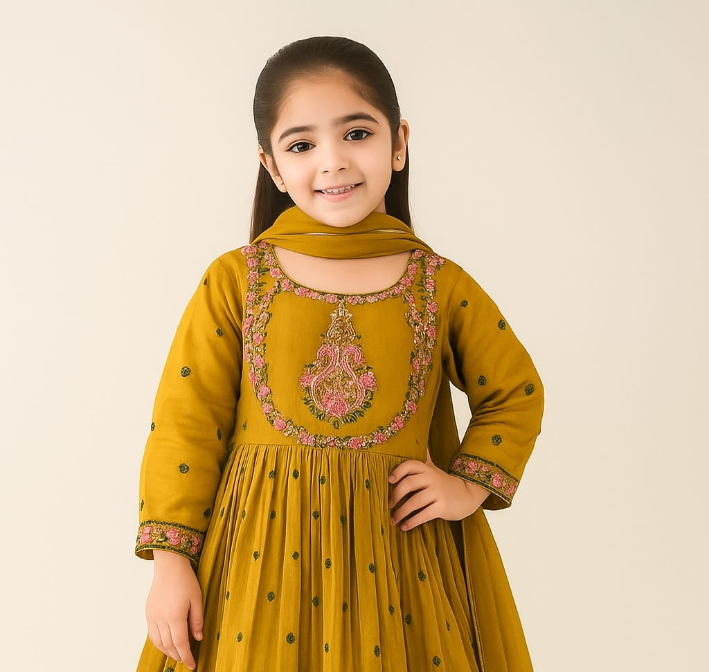 3 Piece Chiffon Embroidery Suits.
