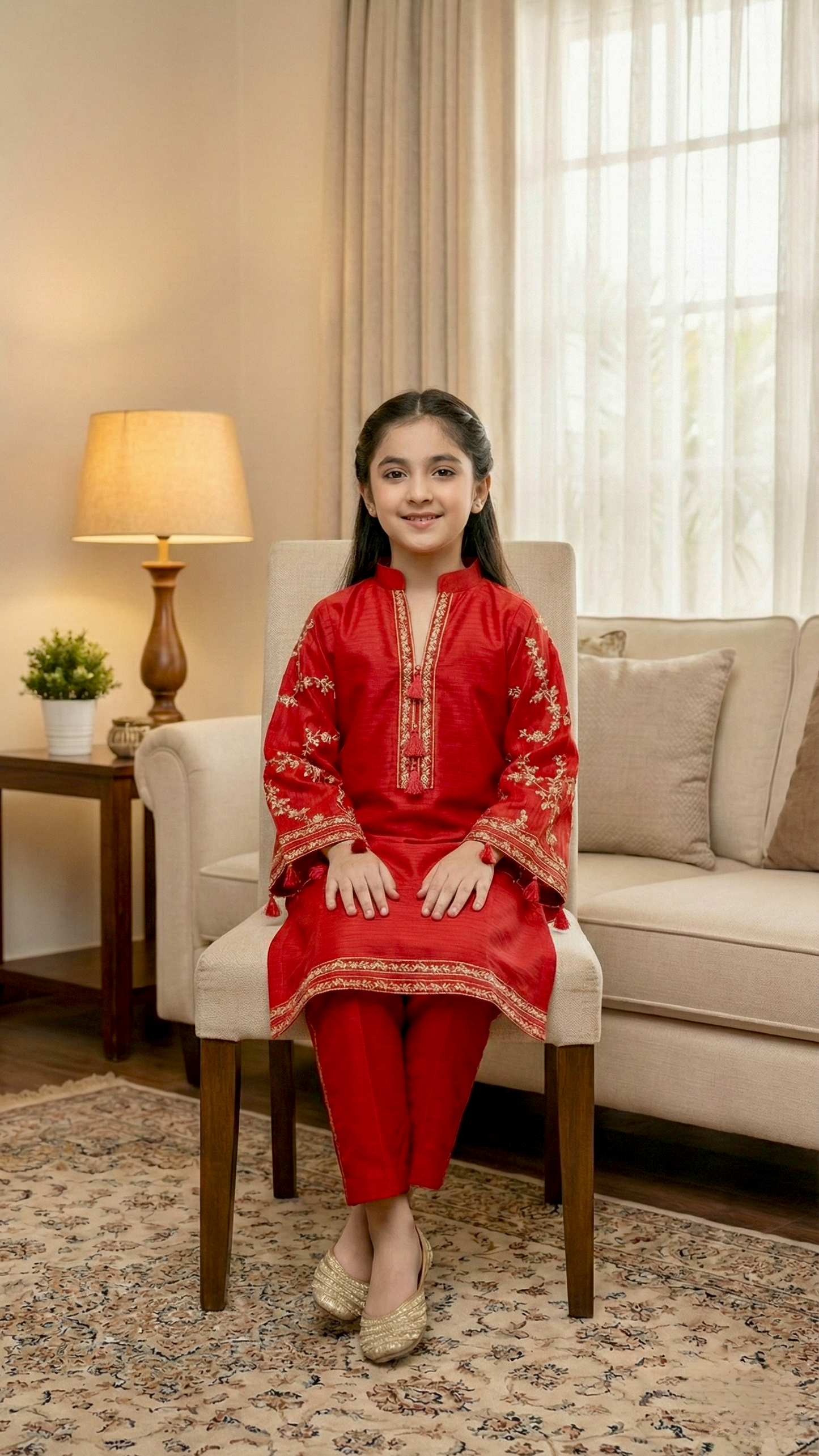 2 Piece Cotton Embroidery Suit.