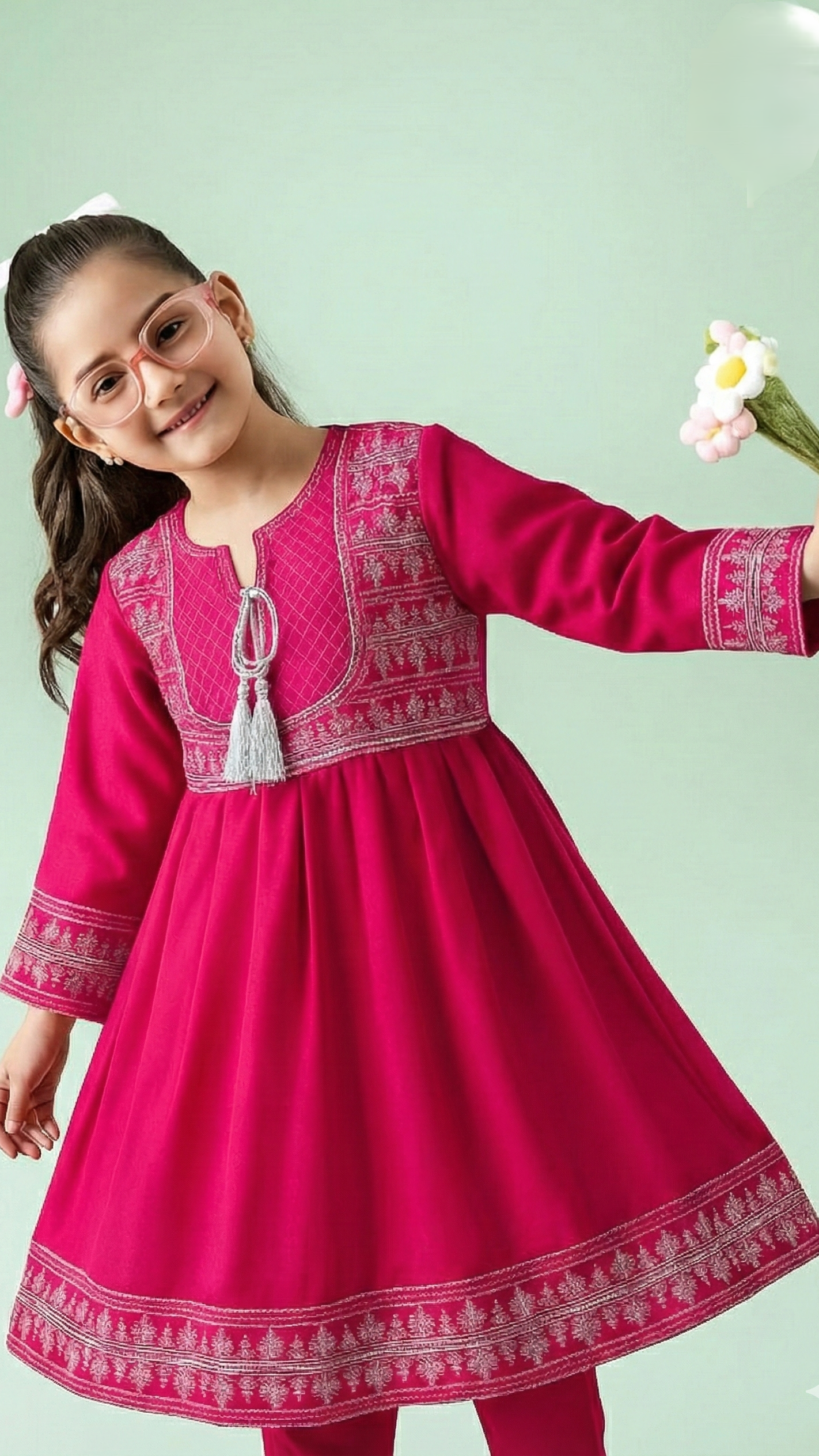 3 Piece Chiffon Embroidery Festive Collection Suit.