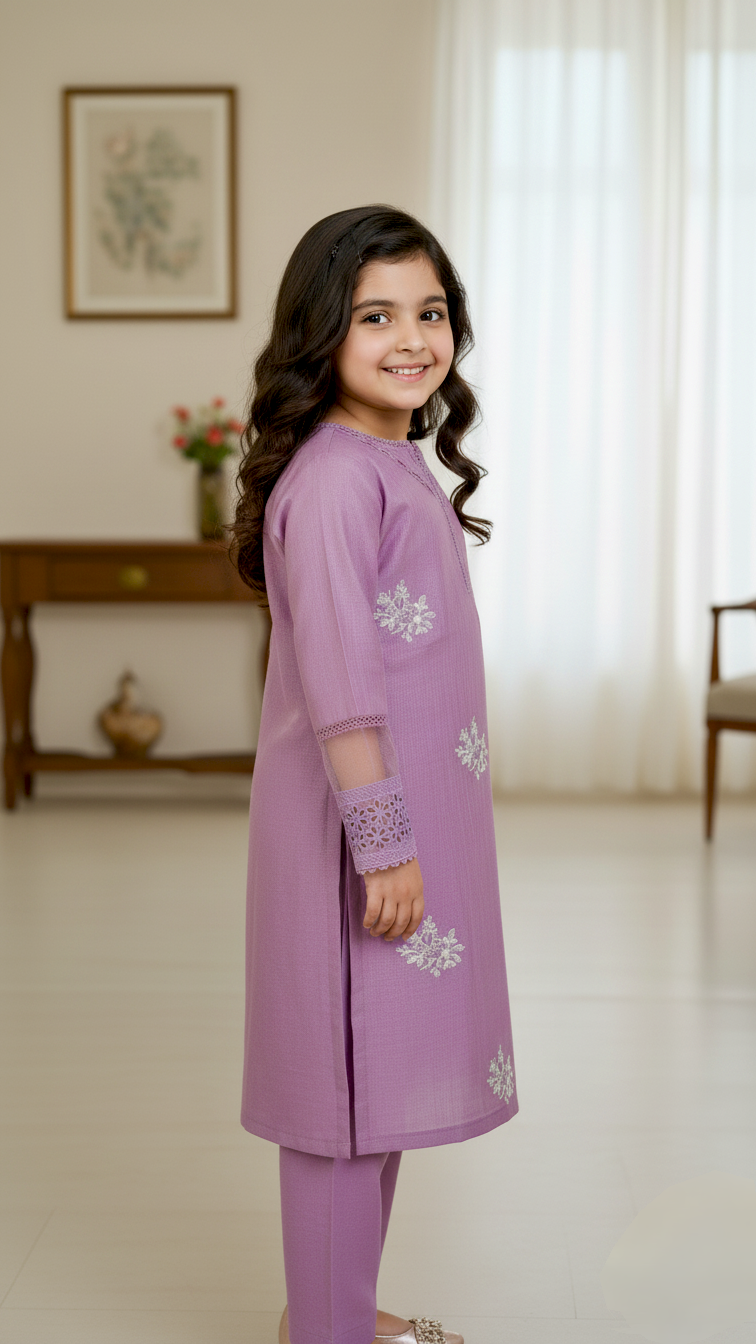 2 Piece Winter Khaddar Embroidery Suit.