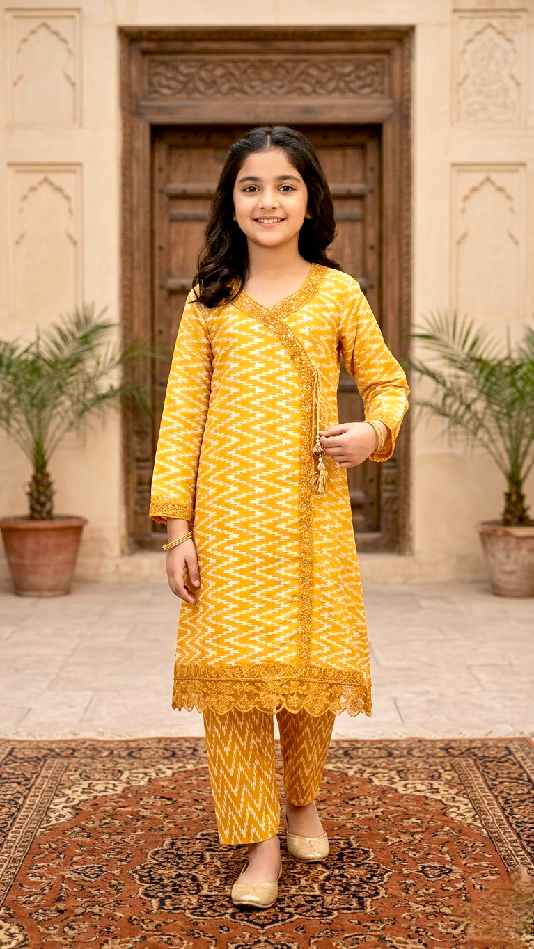 "EID BASICS" 2 Piece Bana Dora A line style Suits.