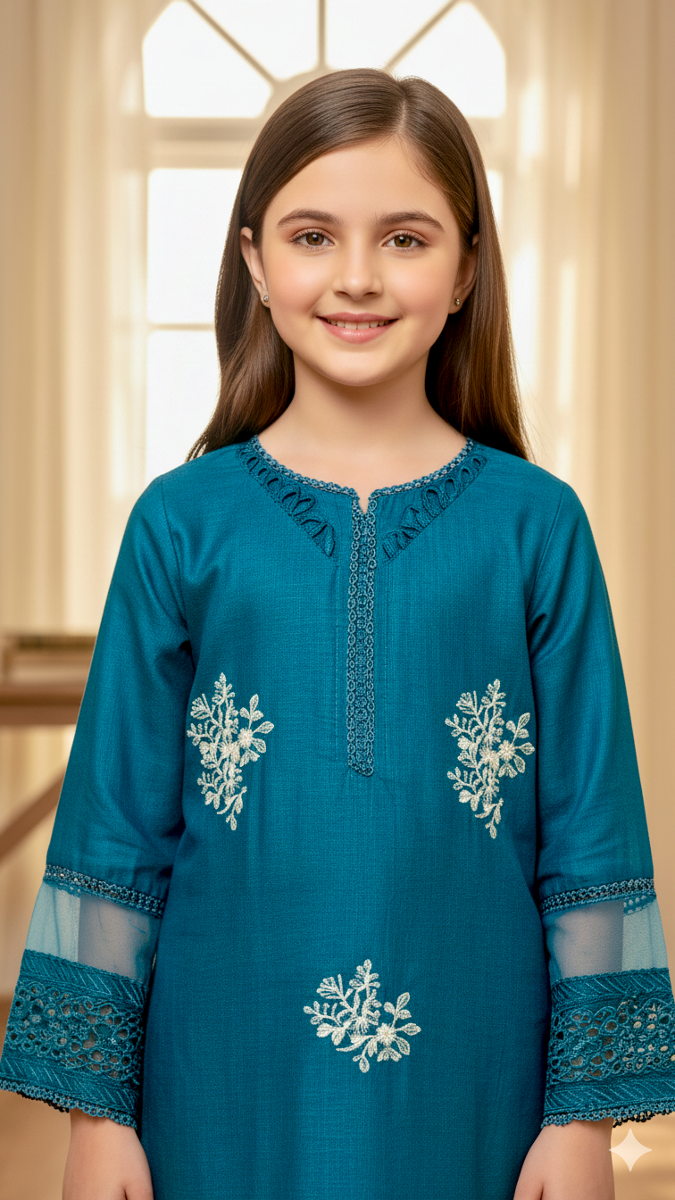 2 Piece Winter Khaddar Embroidery Suit.