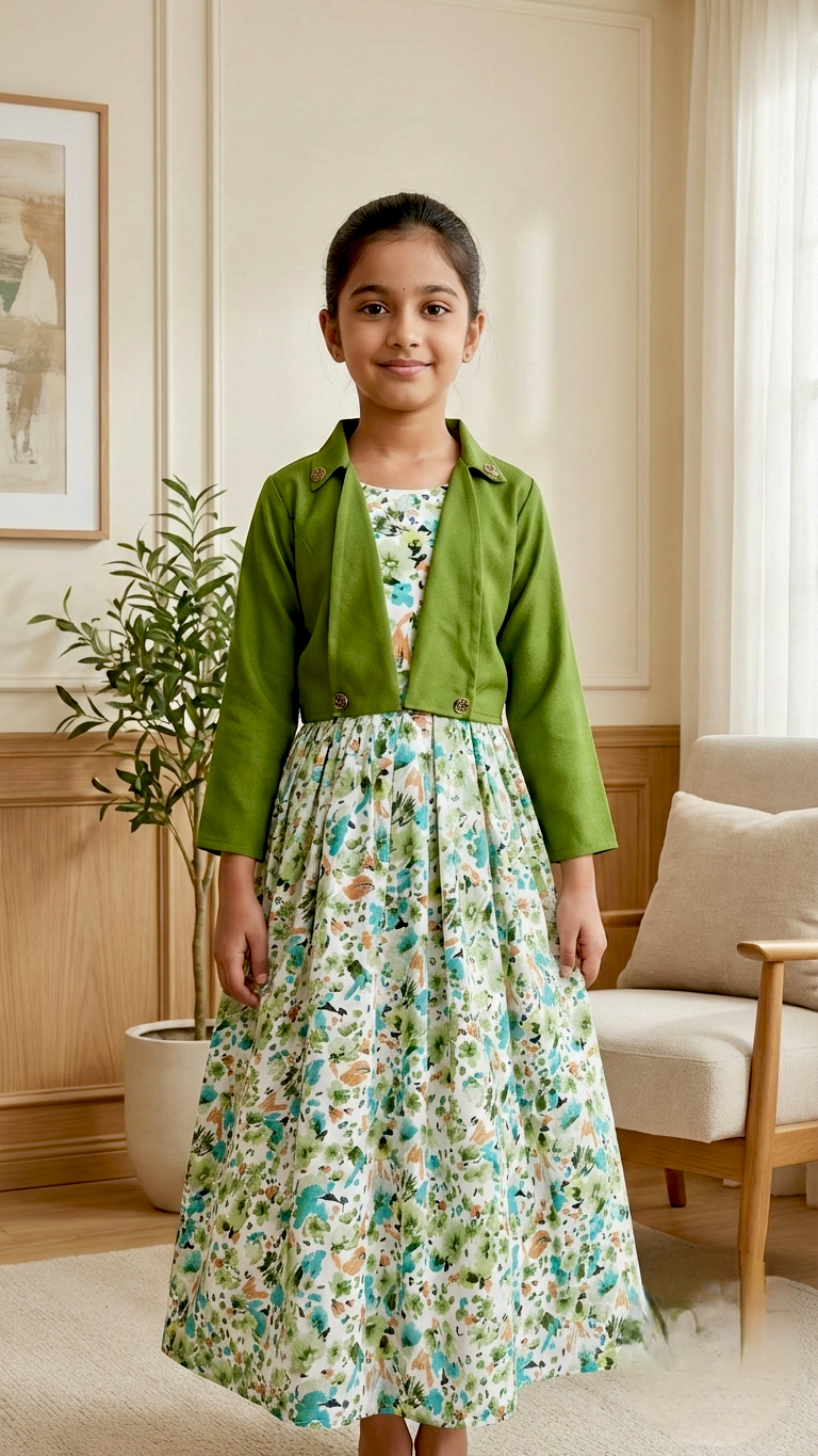 Long Frock Western With Koti Imported Georgette.