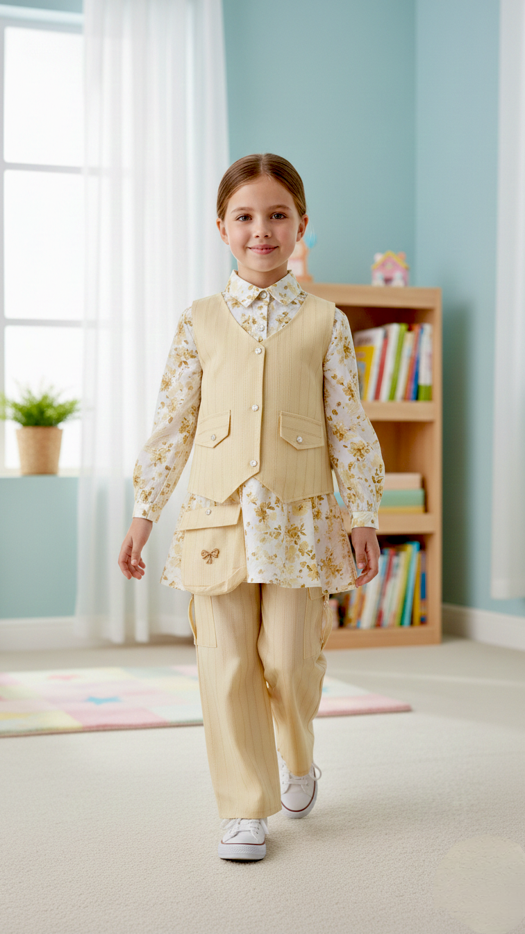 Western Style 4 Piece Coat Shirt With Cargo Pent & pouch.