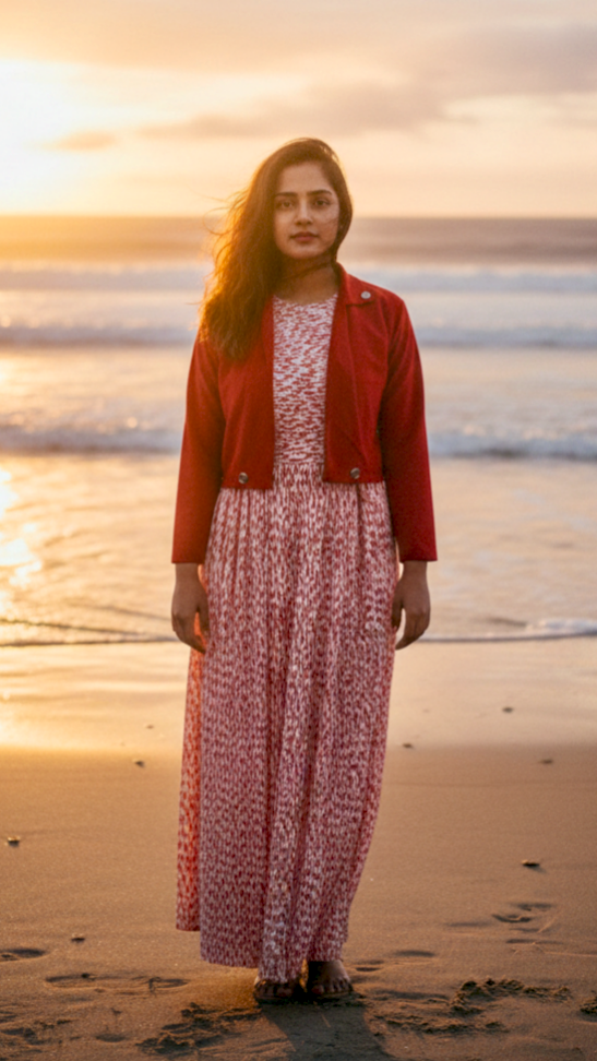 Long Frock Western With Koti.