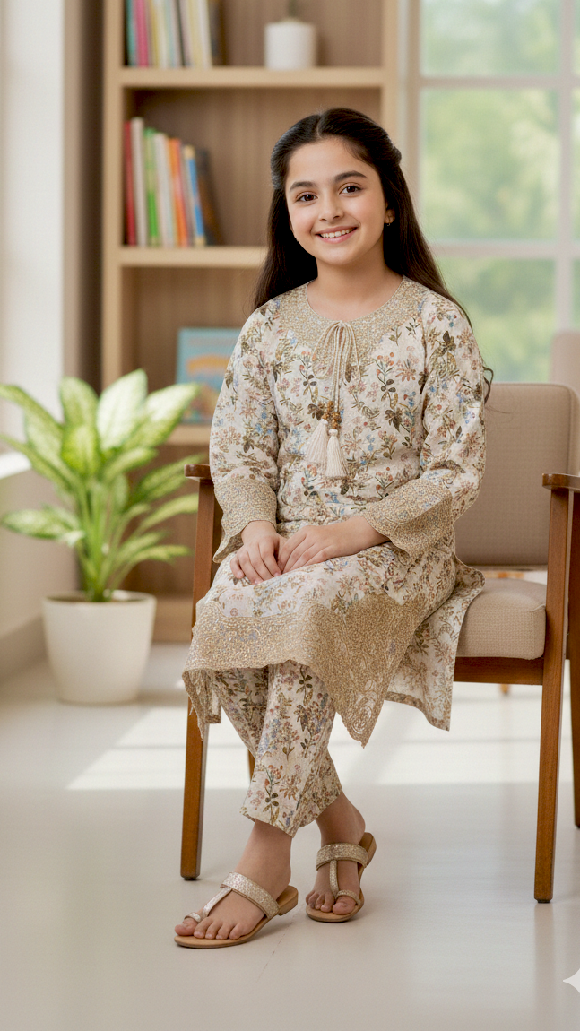 "EID BASICS" Swiss embroidery 2 Piece Suit