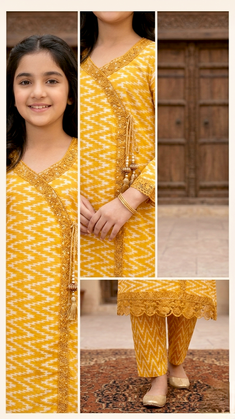 "EID BASICS" 2 Piece Bana Dora A line style Suits.