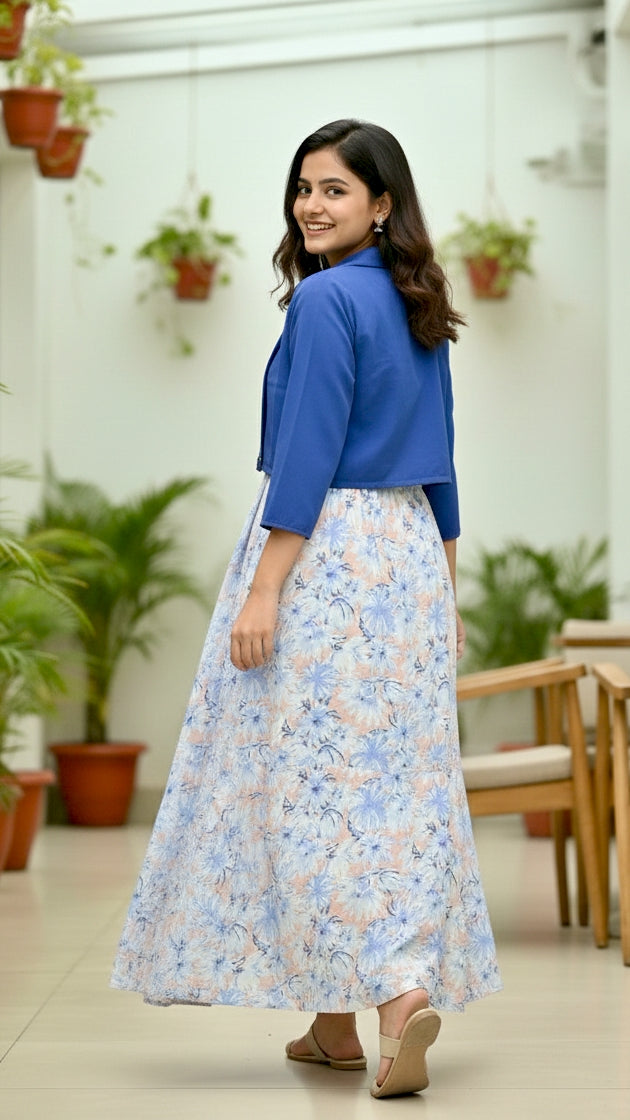 Long Frock Western With Koti.