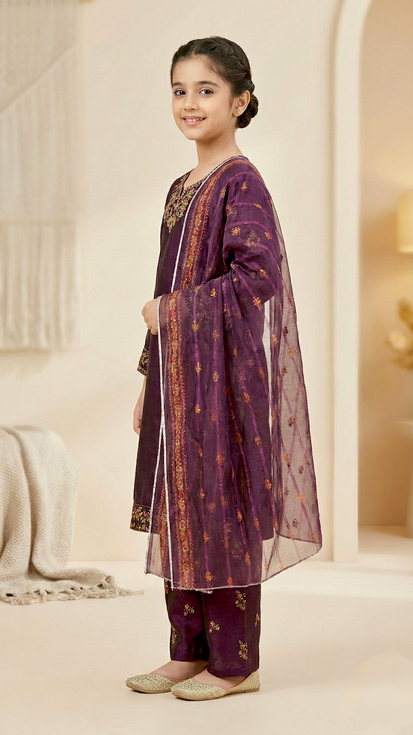 "EID" 3 Piece Luxury Pret Cotton Embroidery Suit