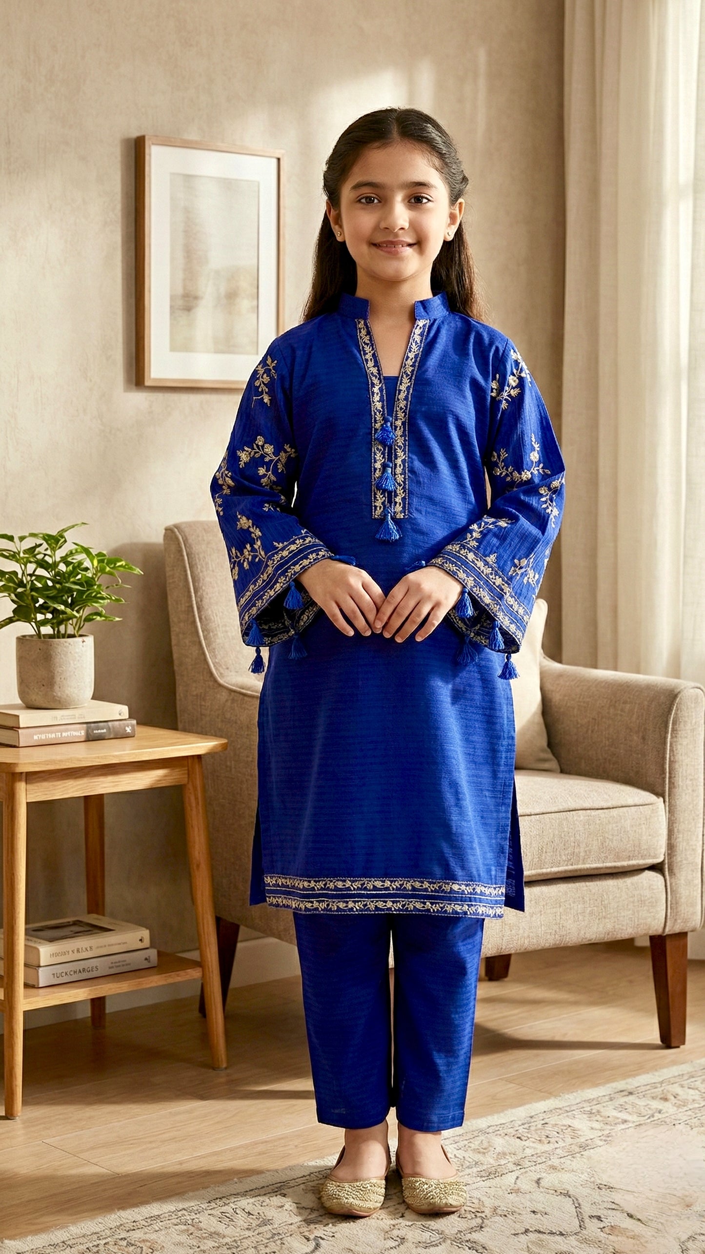 2 Piece Cotton Embroidery Suit.