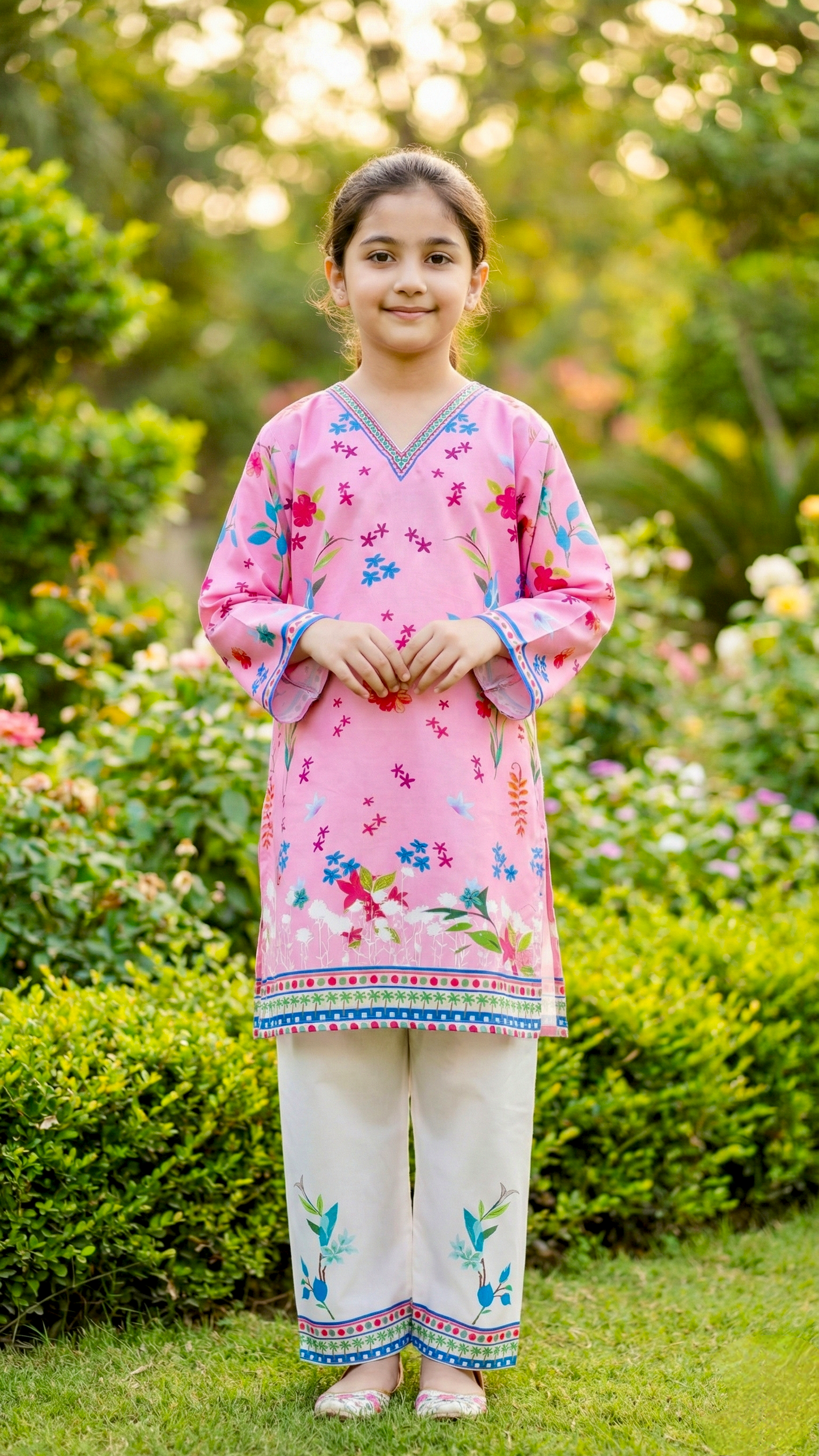 2 Piece silk Printed Trouser & Shirt.